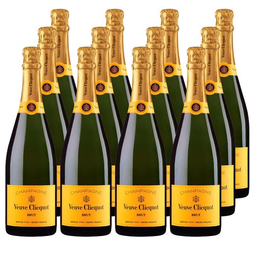 Veuve Clicquot Brut Yellow Label Champagne 75cl Case of 12 Champagne